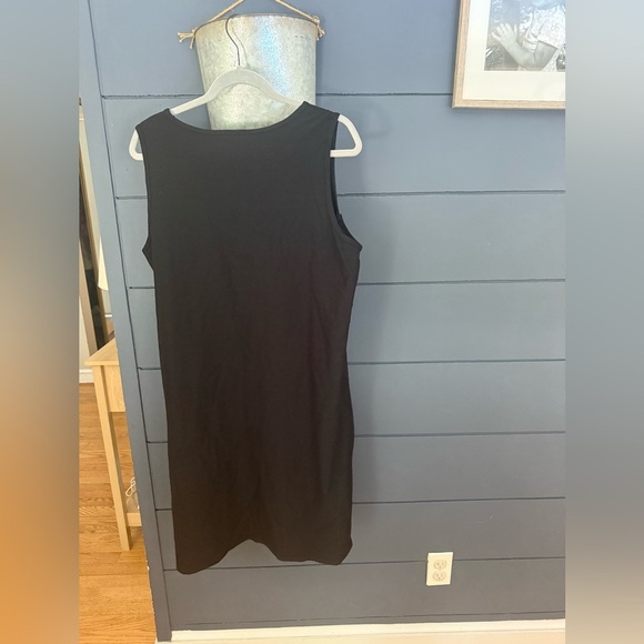 Eileen fisher sleeveless black spandex blend dress xl - Picture 3 of 6